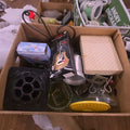Lot 095 - Box Lot of Miscellaneous Including Clear Glass, Elvis Collectibles, Jim Beam, and More