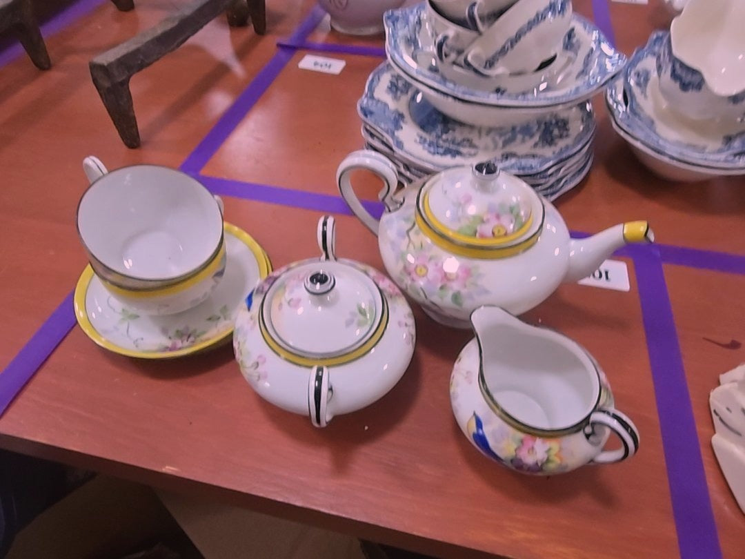 hand-painted tea set