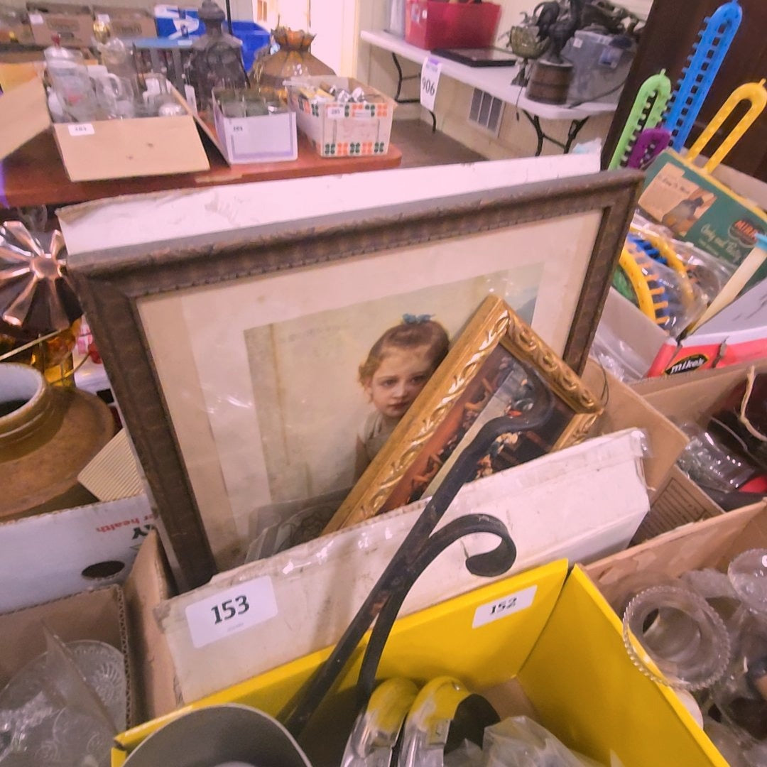 box lot of frames