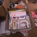 Lot 167 - Box Lot with Cabinet Card Photographs, License Plates, Records, and More