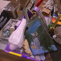 Lot 189 - Box Lot with Chalkware , Painted Oars, and More