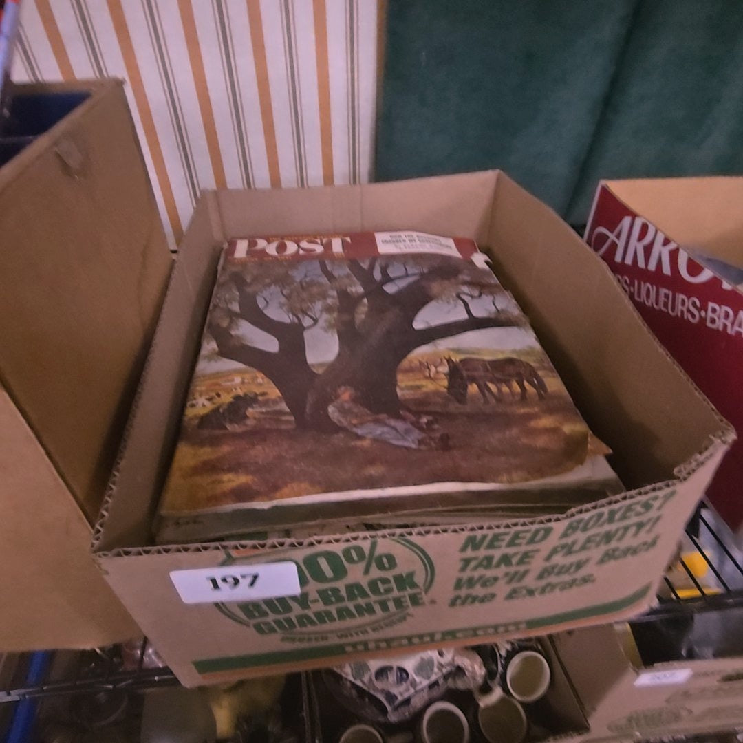 box lot of magazines