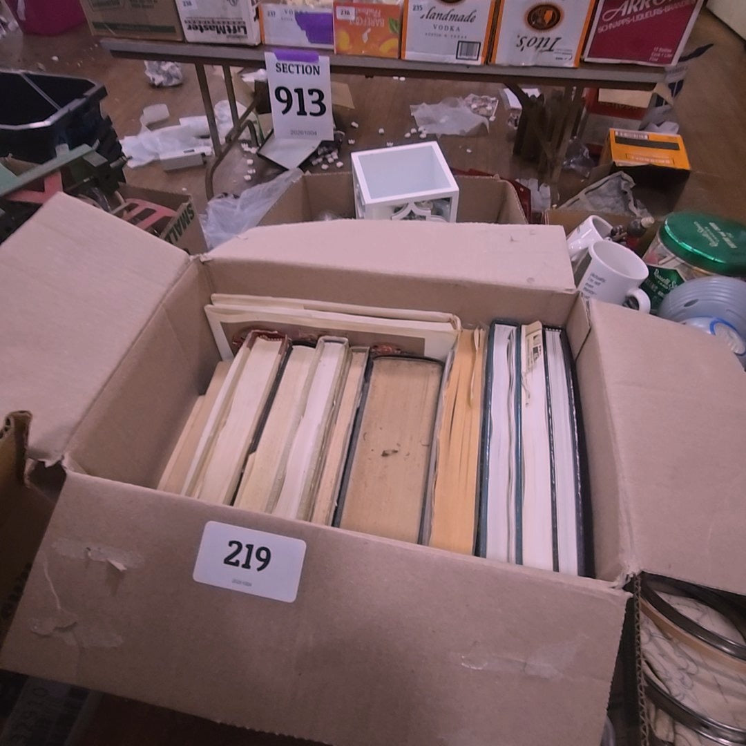 box lot with books