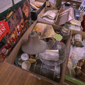 Lot 264 - Box Lot of Miscellaneous Glassware with Brass Bell