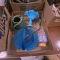 Lot 278 - Box Lot of Blue Art Glass and Ceramics