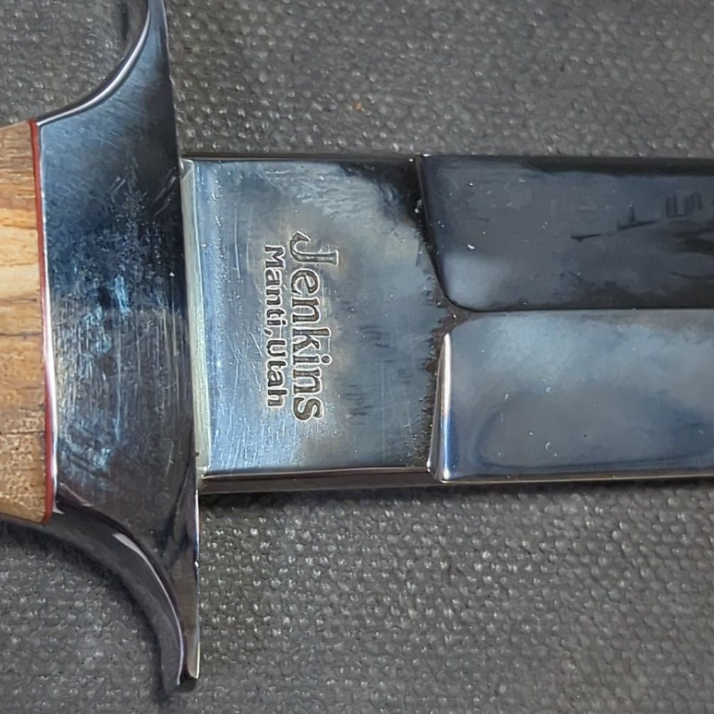 Mitch Jenkins Knife, Mammoth Ivory Scales, Leather Sheath