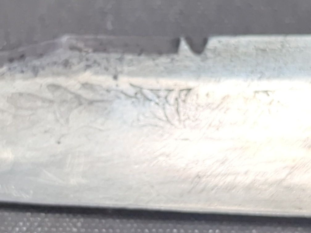 F. Wichelhaus Bowie Knife with Etched Blade, Tooled Leather Sheath with Brass Bulldog Head, Newark, New Jersey