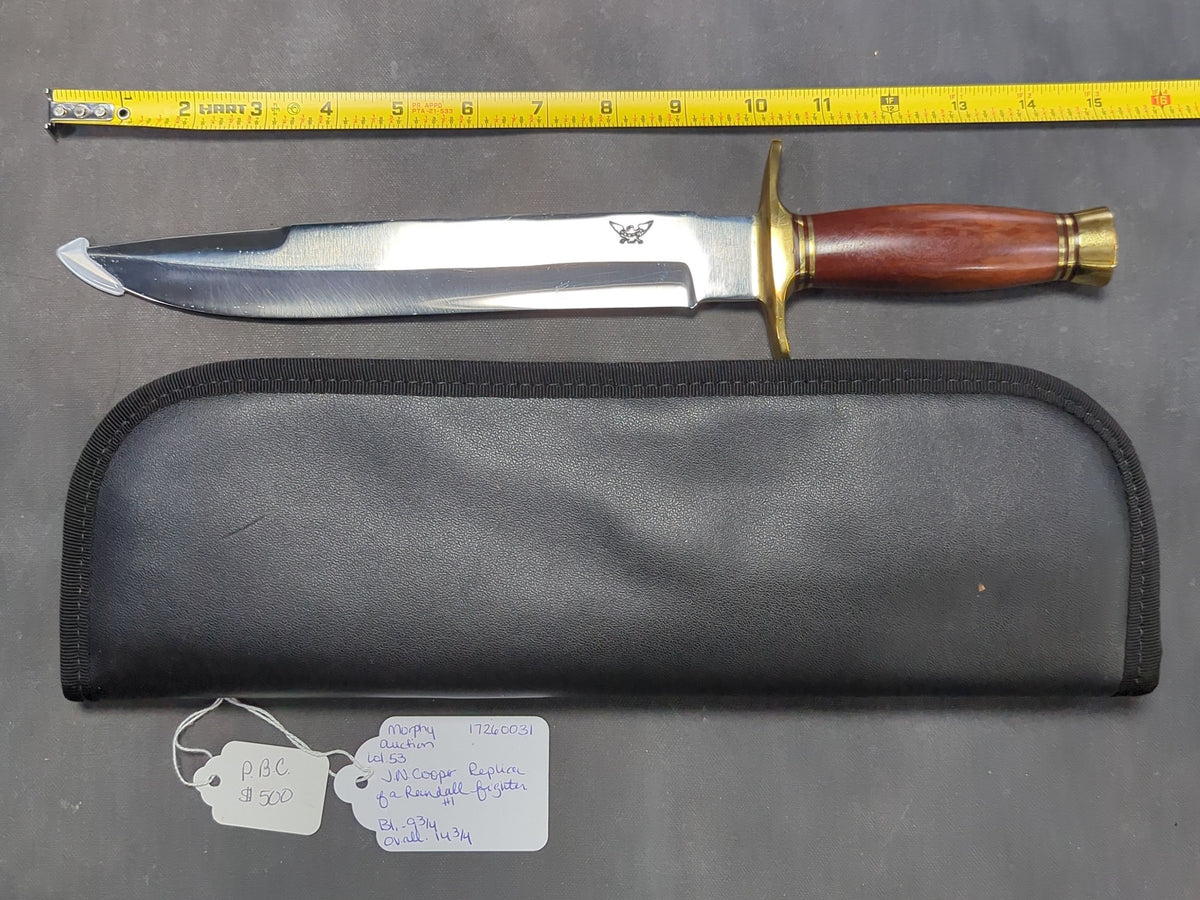 J.N. Cooper Replica of a Randall #1 Fighter Knife with Zippered Case