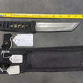 Lot 017 - Wally Hayes Tanto Knife with Cord-Wrapped Handle, with Nylon Belt Sheath