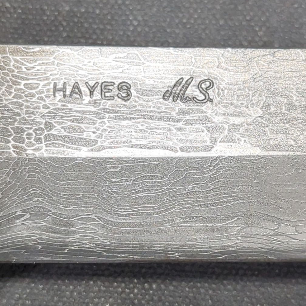 Wally Hayes Tanto Knife with Cord-Wrapped Handle, with Nylon Belt Sheath