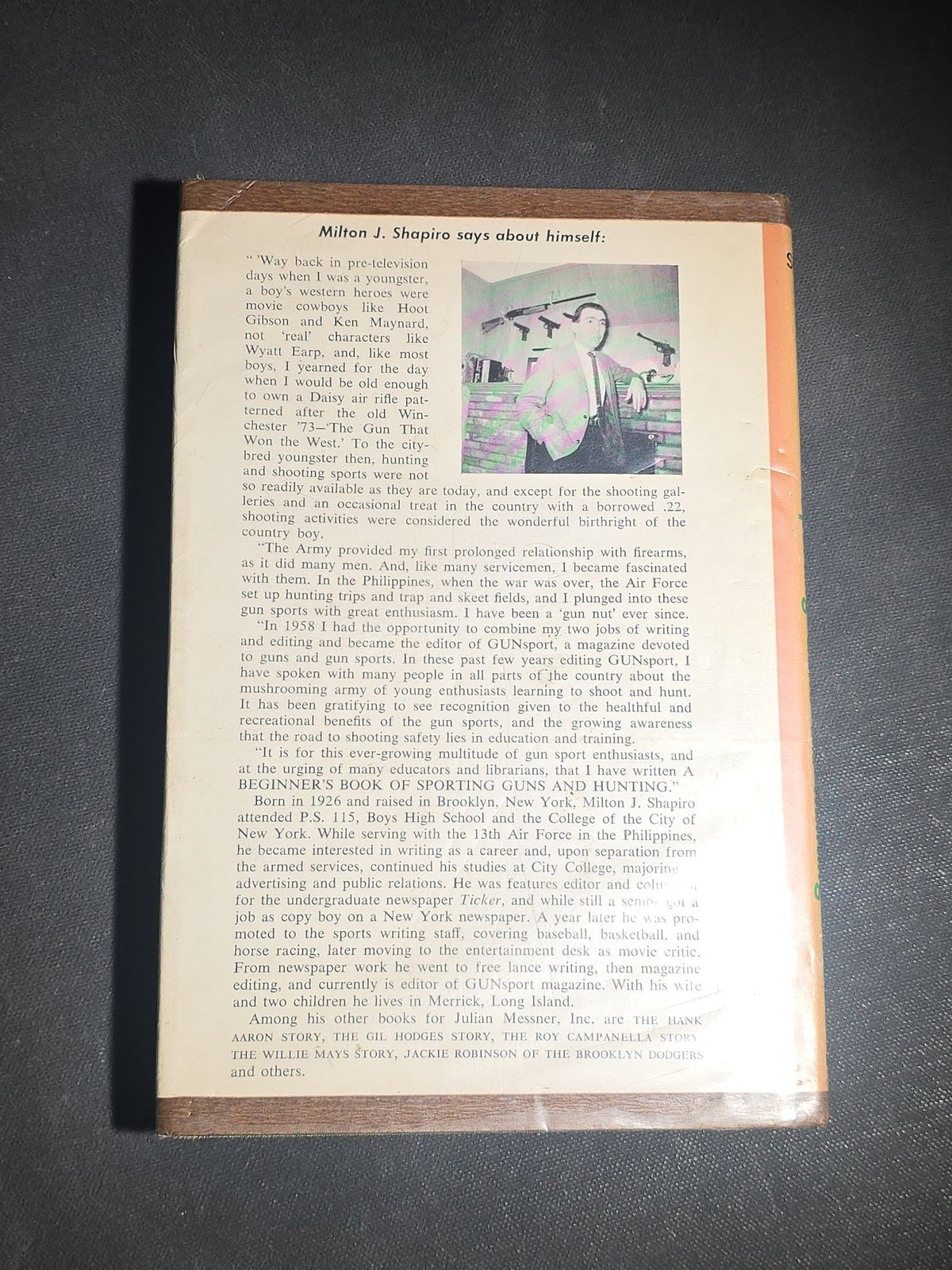 "A Beginner's Book of Sporting Guns and Hunting" Vintage Firearms and Hunting Book by Milton J. Shapiro, Published by Julian Messner, Inc., New York, 1961