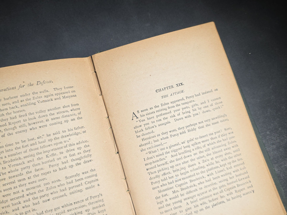 "Hendricks the Hunter; or, The Border Farm: A Tale of Zululand" Antique Illustrated Adventure Book by W. H. G. Kingston, Edgewood Edition, Published by Edgewood Publishing Company