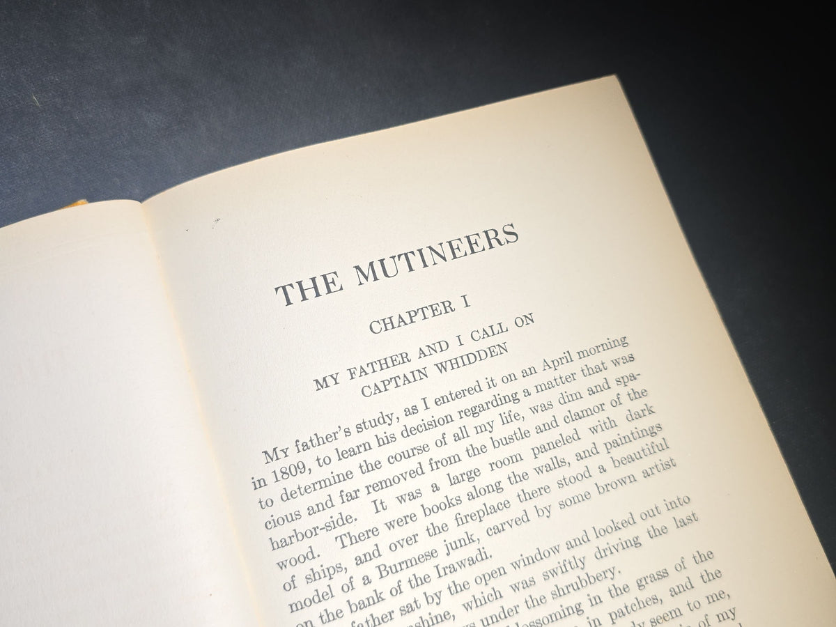 "The Mutineers" Antique Illustrated Maritime Adventure Book by Charles Boardman Hawes, Published by The Atlantic Monthly Press, Boston, 1922