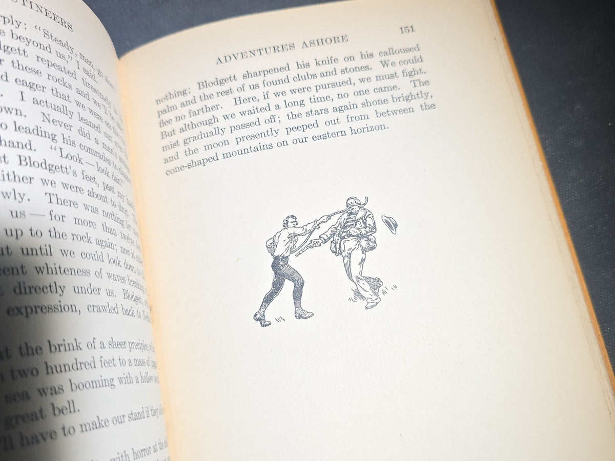 "The Mutineers" Antique Illustrated Maritime Adventure Book by Charles Boardman Hawes, Published by The Atlantic Monthly Press, Boston, 1922
