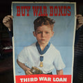 Lot 042 - Vintage World War II "Buy War Bonds - Third War Loan" Poster by Victor Keppler, U.S. Government Printing Office, 1943, 14" W x 40" H