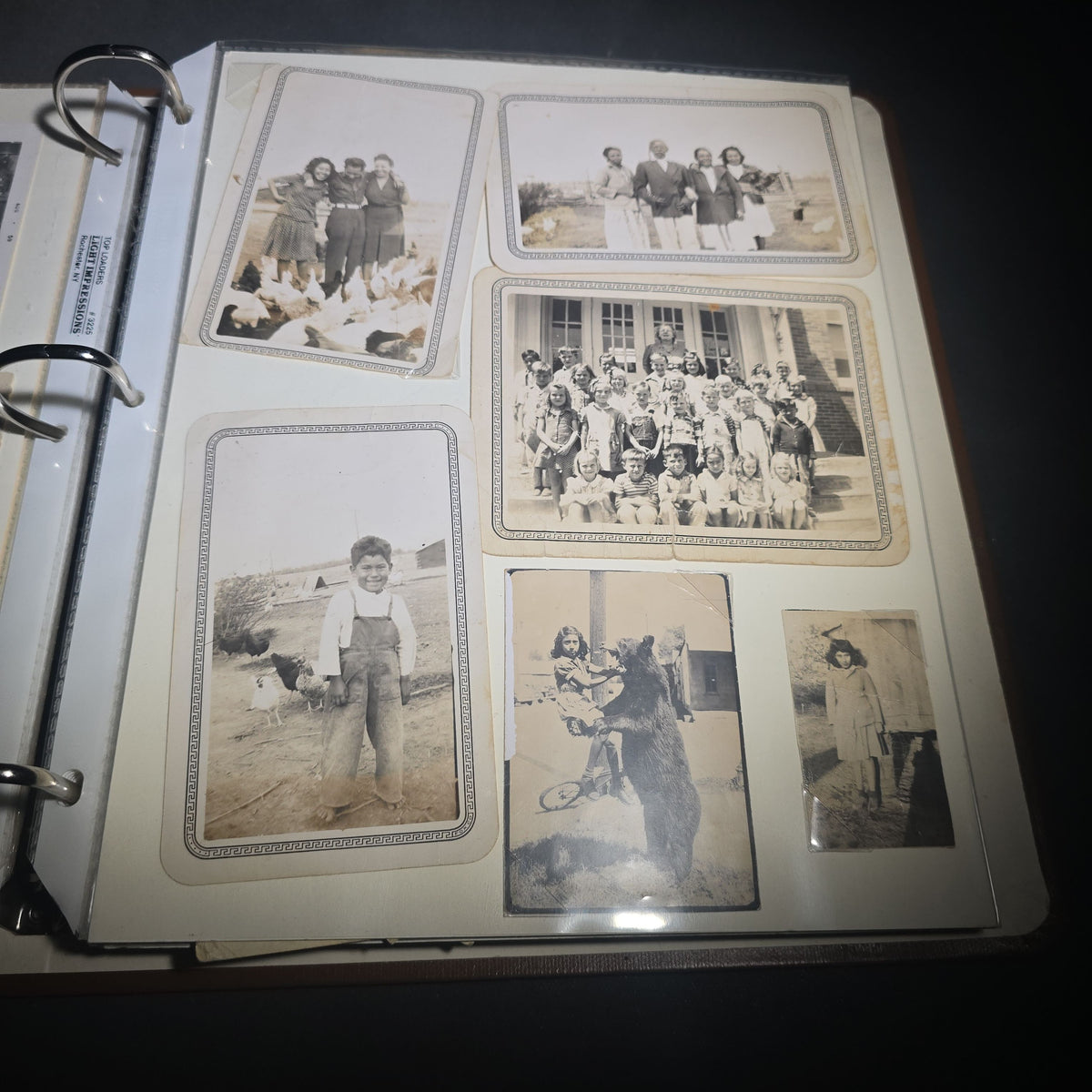 Vintage Mexican-American Family Photo Album and Scrapbook, Barron and Lira Families, Caldwell, Texas, Circa 1930s-1950s, Including Photographs, Marriage Certificate, Newspaper Clippings, and Ephemera