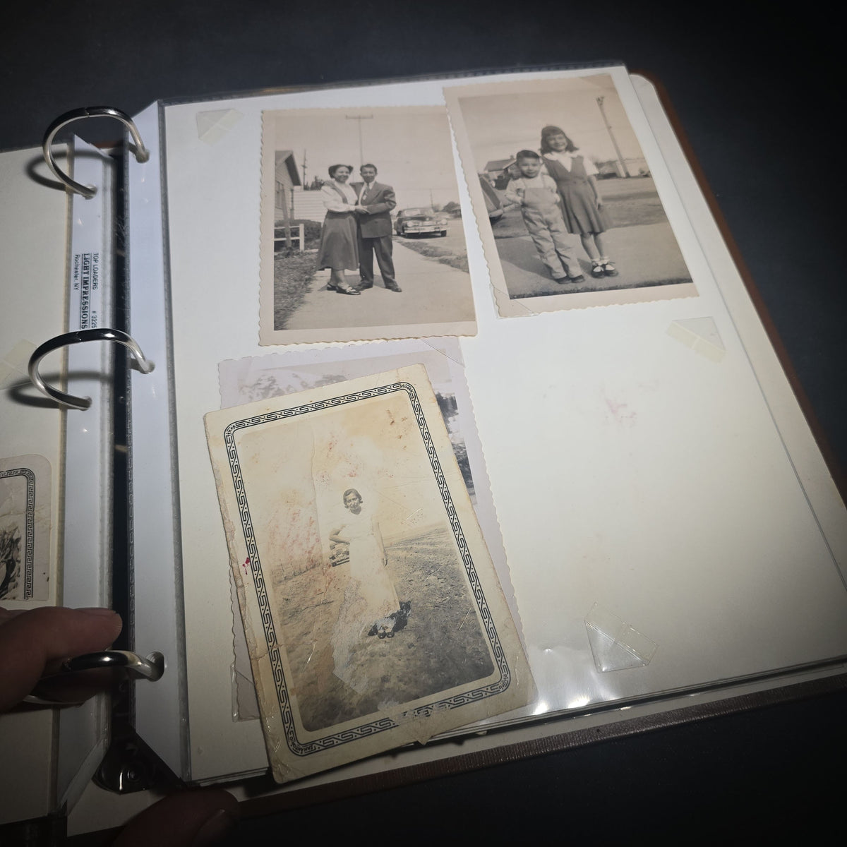 Vintage Mexican-American Family Photo Album and Scrapbook, Barron and Lira Families, Caldwell, Texas, Circa 1930s-1950s, Including Photographs, Marriage Certificate, Newspaper Clippings, and Ephemera