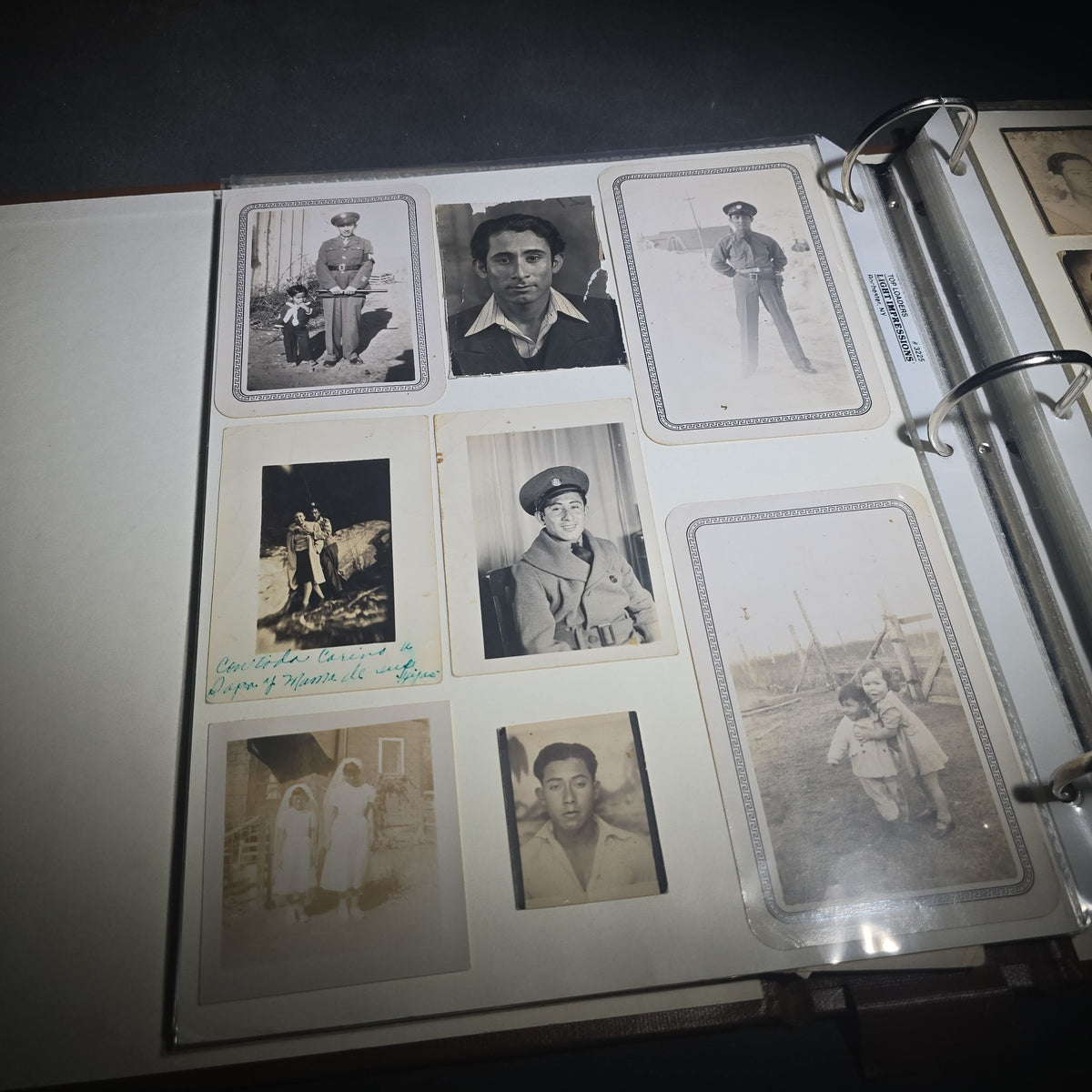 Vintage Mexican-American Family Photo Album and Scrapbook, Barron and Lira Families, Caldwell, Texas, Circa 1930s-1950s, Including Photographs, Marriage Certificate, Newspaper Clippings, and Ephemera