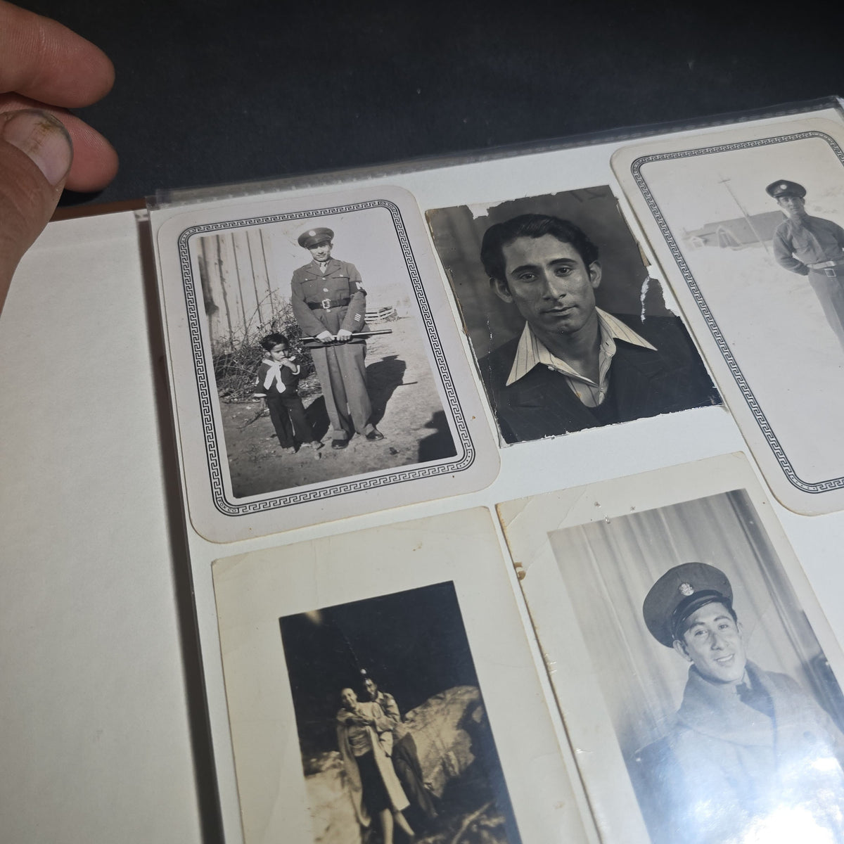 Vintage Mexican-American Family Photo Album and Scrapbook, Barron and Lira Families, Caldwell, Texas, Circa 1930s-1950s, Including Photographs, Marriage Certificate, Newspaper Clippings, and Ephemera