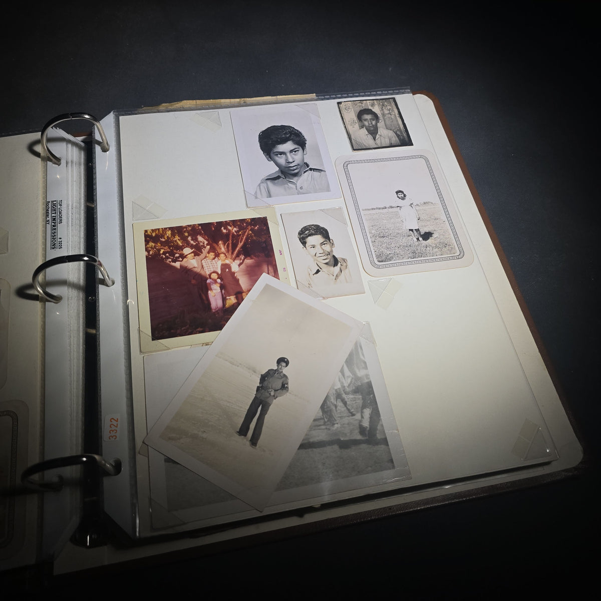 Vintage Mexican-American Family Photo Album and Scrapbook, Barron and Lira Families, Caldwell, Texas, Circa 1930s-1950s, Including Photographs, Marriage Certificate, Newspaper Clippings, and Ephemera
