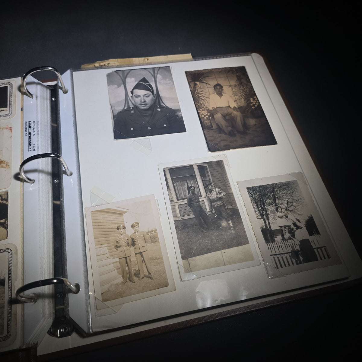 Vintage Mexican-American Family Photo Album and Scrapbook, Barron and Lira Families, Caldwell, Texas, Circa 1930s-1950s, Including Photographs, Marriage Certificate, Newspaper Clippings, and Ephemera