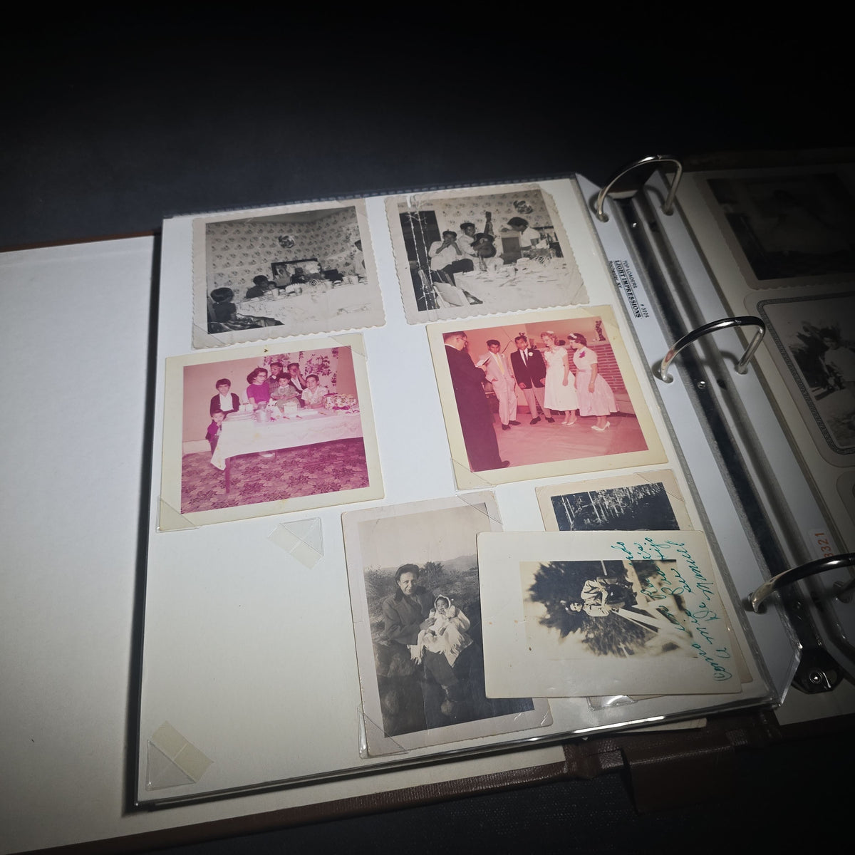 Vintage Mexican-American Family Photo Album and Scrapbook, Barron and Lira Families, Caldwell, Texas, Circa 1930s-1950s, Including Photographs, Marriage Certificate, Newspaper Clippings, and Ephemera
