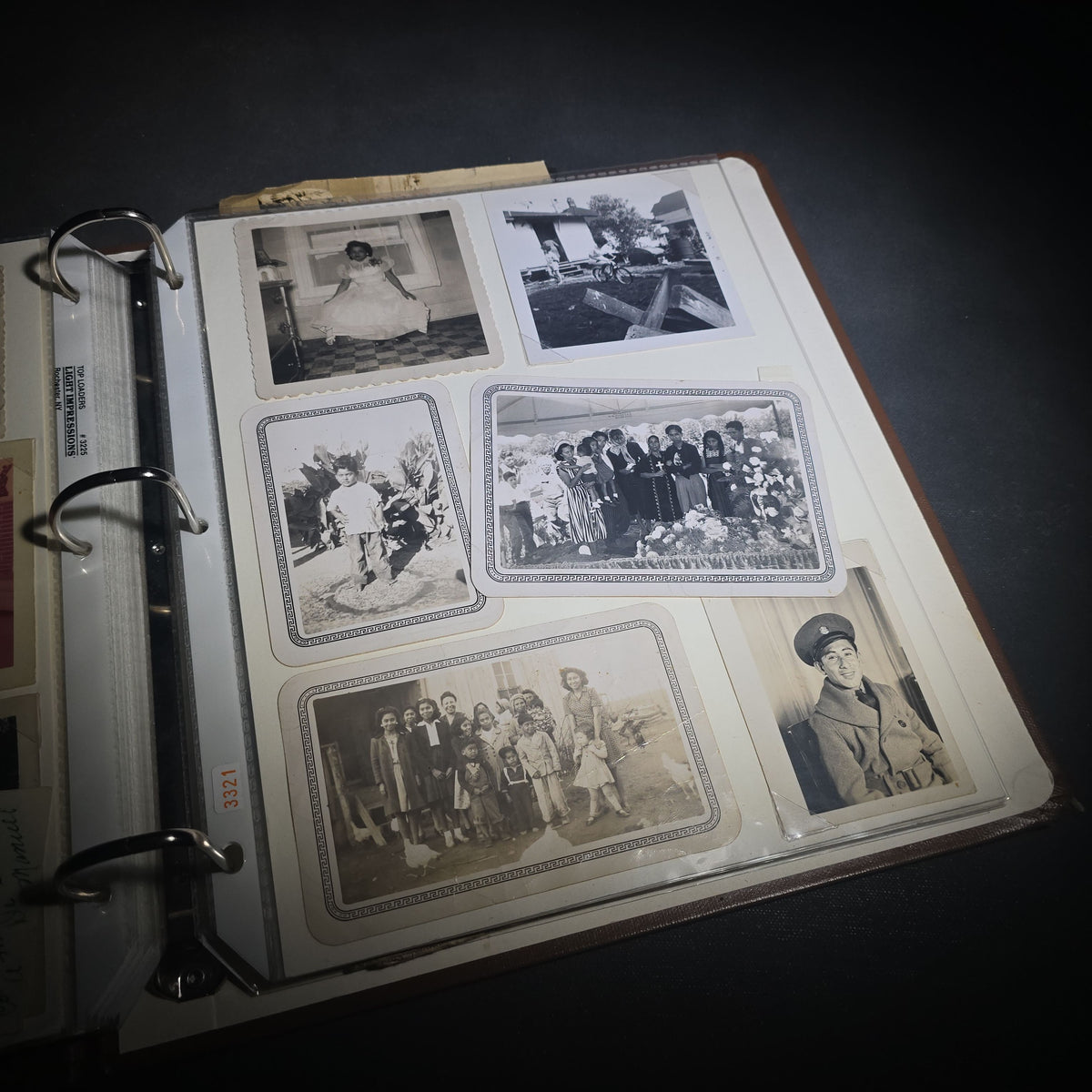 Vintage Mexican-American Family Photo Album and Scrapbook, Barron and Lira Families, Caldwell, Texas, Circa 1930s-1950s, Including Photographs, Marriage Certificate, Newspaper Clippings, and Ephemera