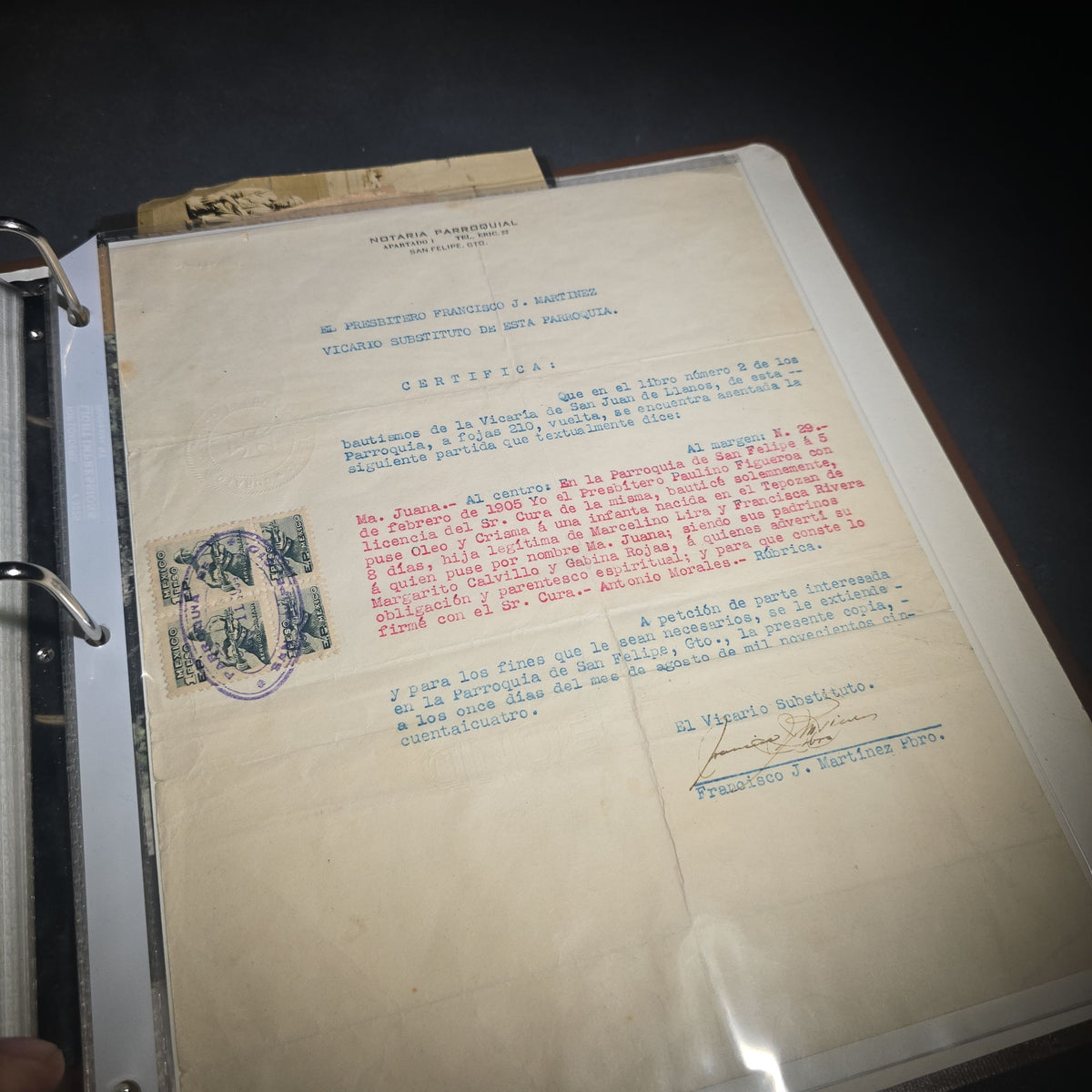 Vintage Mexican-American Family Photo Album and Scrapbook, Barron and Lira Families, Caldwell, Texas, Circa 1930s-1950s, Including Photographs, Marriage Certificate, Newspaper Clippings, and Ephemera