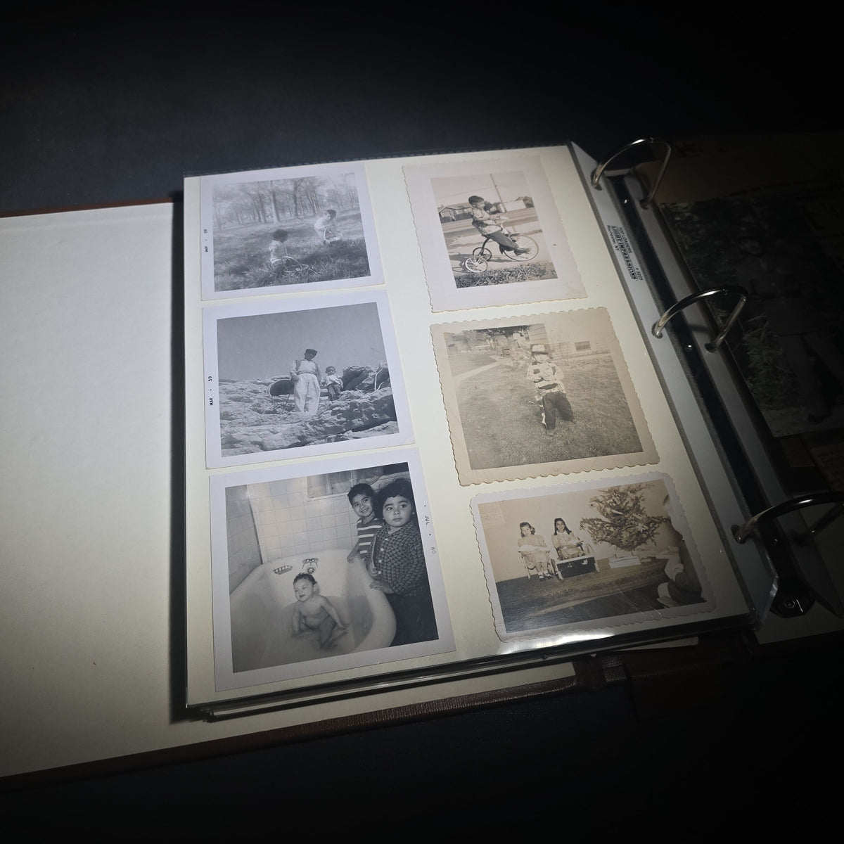 Vintage Mexican-American Family Photo Album and Scrapbook, Barron and Lira Families, Caldwell, Texas, Circa 1930s-1950s, Including Photographs, Marriage Certificate, Newspaper Clippings, and Ephemera