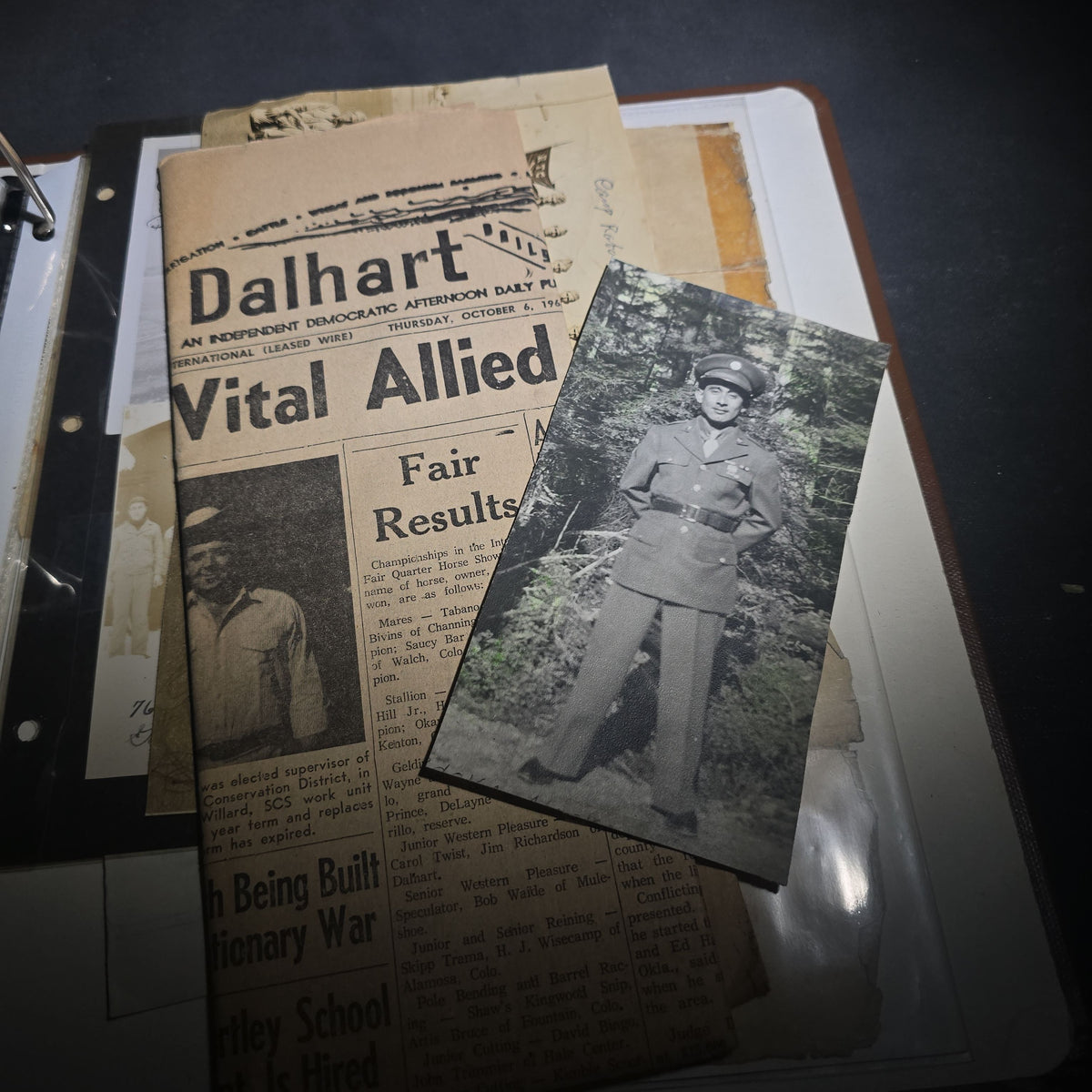 Vintage Mexican-American Family Photo Album and Scrapbook, Barron and Lira Families, Caldwell, Texas, Circa 1930s-1950s, Including Photographs, Marriage Certificate, Newspaper Clippings, and Ephemera