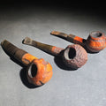 Lot 147 - Trio of Vintage Briar Tobacco Smoking Pipes Including Wyndham Imported Briar and LA Strada