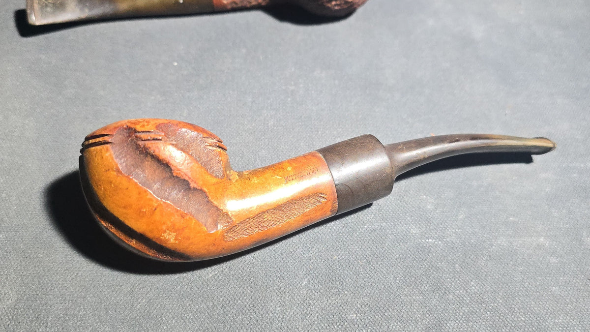 Trio of Vintage Briar Tobacco Smoking Pipes including Wyndham Imported Briar and La Strada