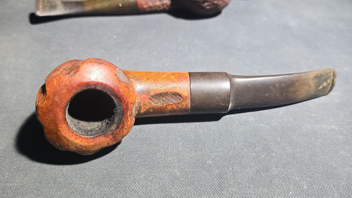 Trio of Vintage Briar Tobacco Smoking Pipes including Wyndham Imported Briar and La Strada