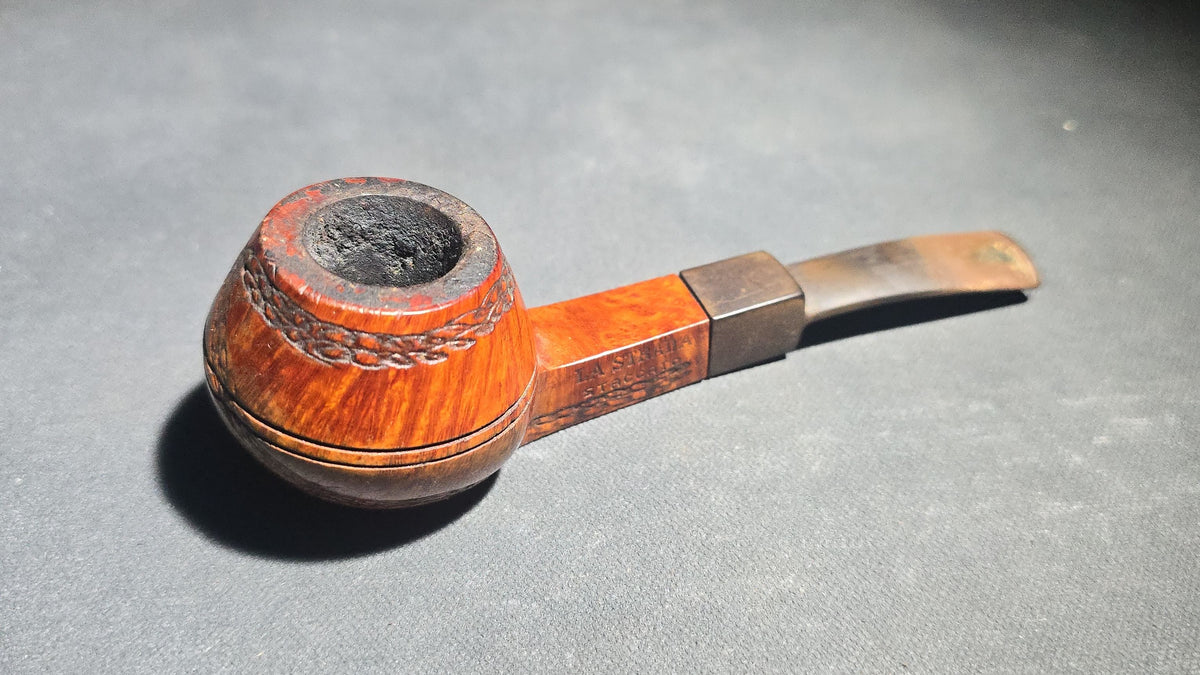 Trio of Vintage Briar Tobacco Smoking Pipes including Wyndham Imported Briar and La Strada