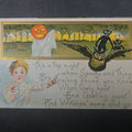 Lot 037 - Antique Halloween Postcard with Ghost, Jack-O-Lantern, Goblins, and Owl, L. & E. Serie 2262, Postmarked Providence, Rhode Island, October 30