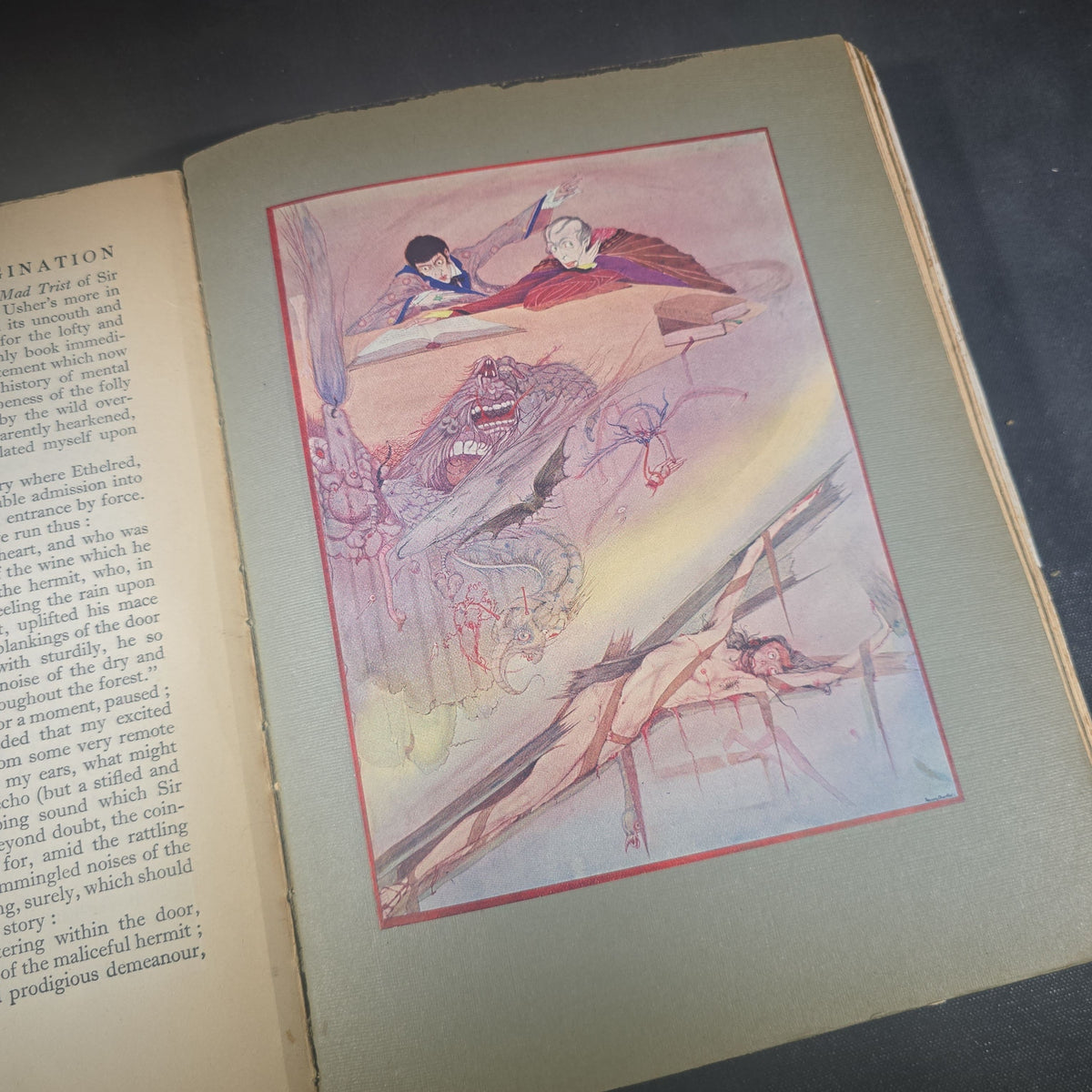 "Tales of Mystery and Imagination" Antique Illustrated Book by Edgar Allan Poe, Illustrated by Harry Clarke, Published by Brentano's, New York