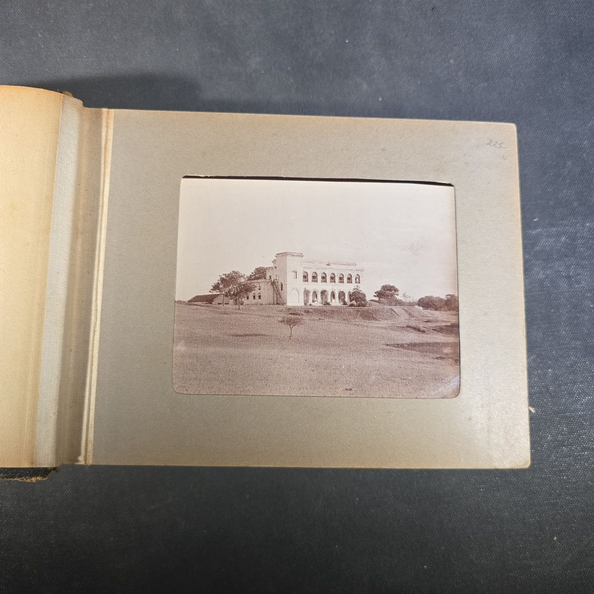 Antique Photo Album of British India Photographs including Dogs, Colonial Architecture, Encampments, and Monuments