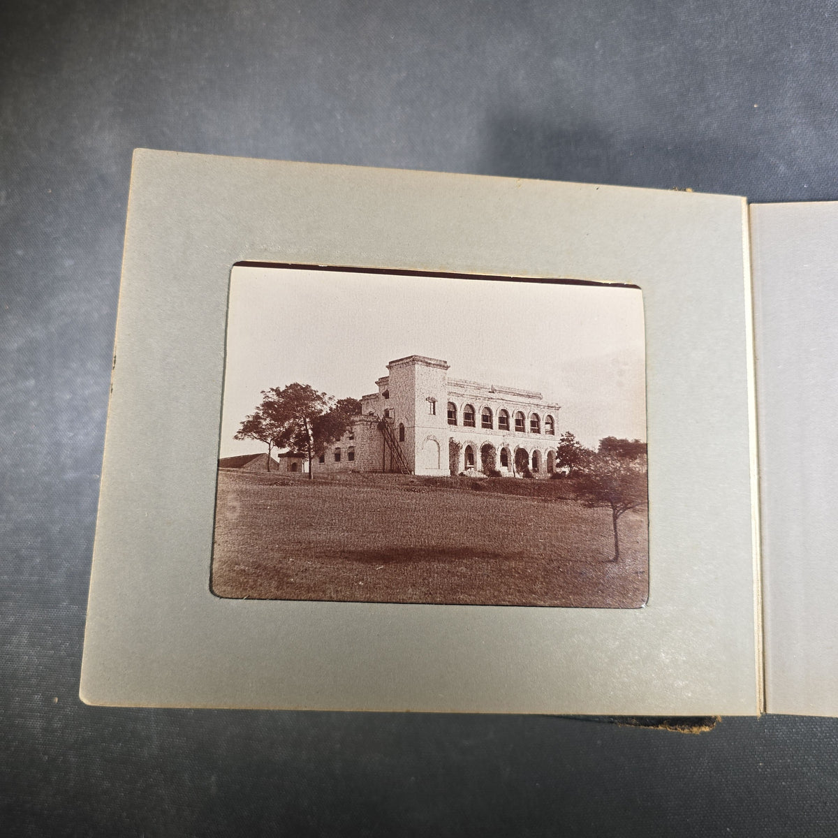 Antique Photo Album of British India Photographs including Dogs, Colonial Architecture, Encampments, and Monuments