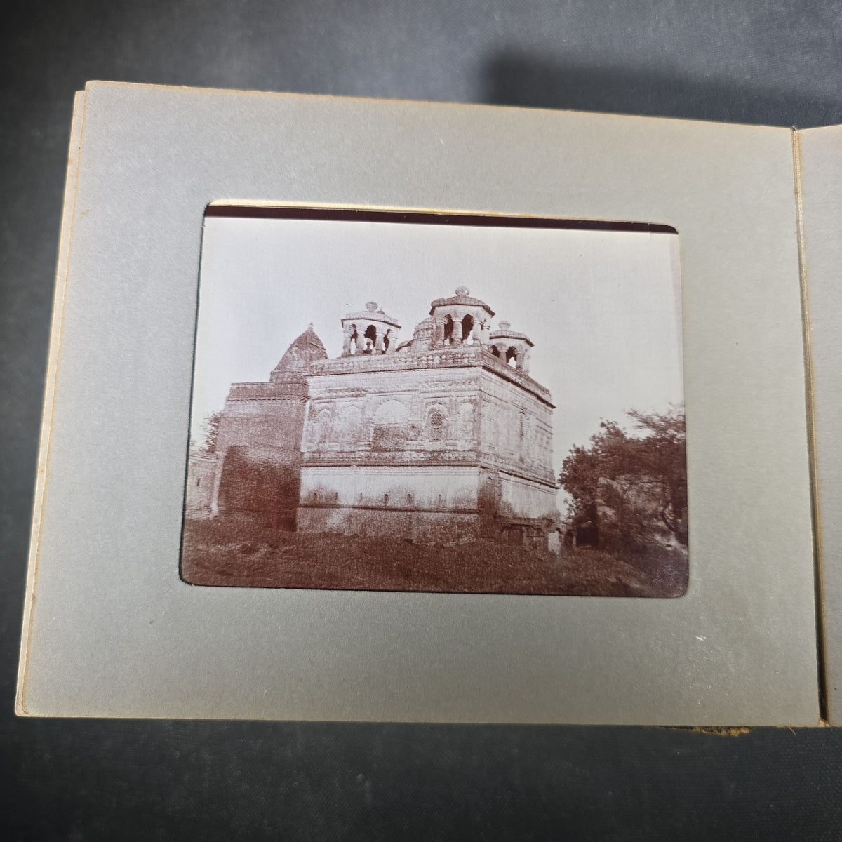 Antique Photo Album of British India Photographs including Dogs, Colonial Architecture, Encampments, and Monuments