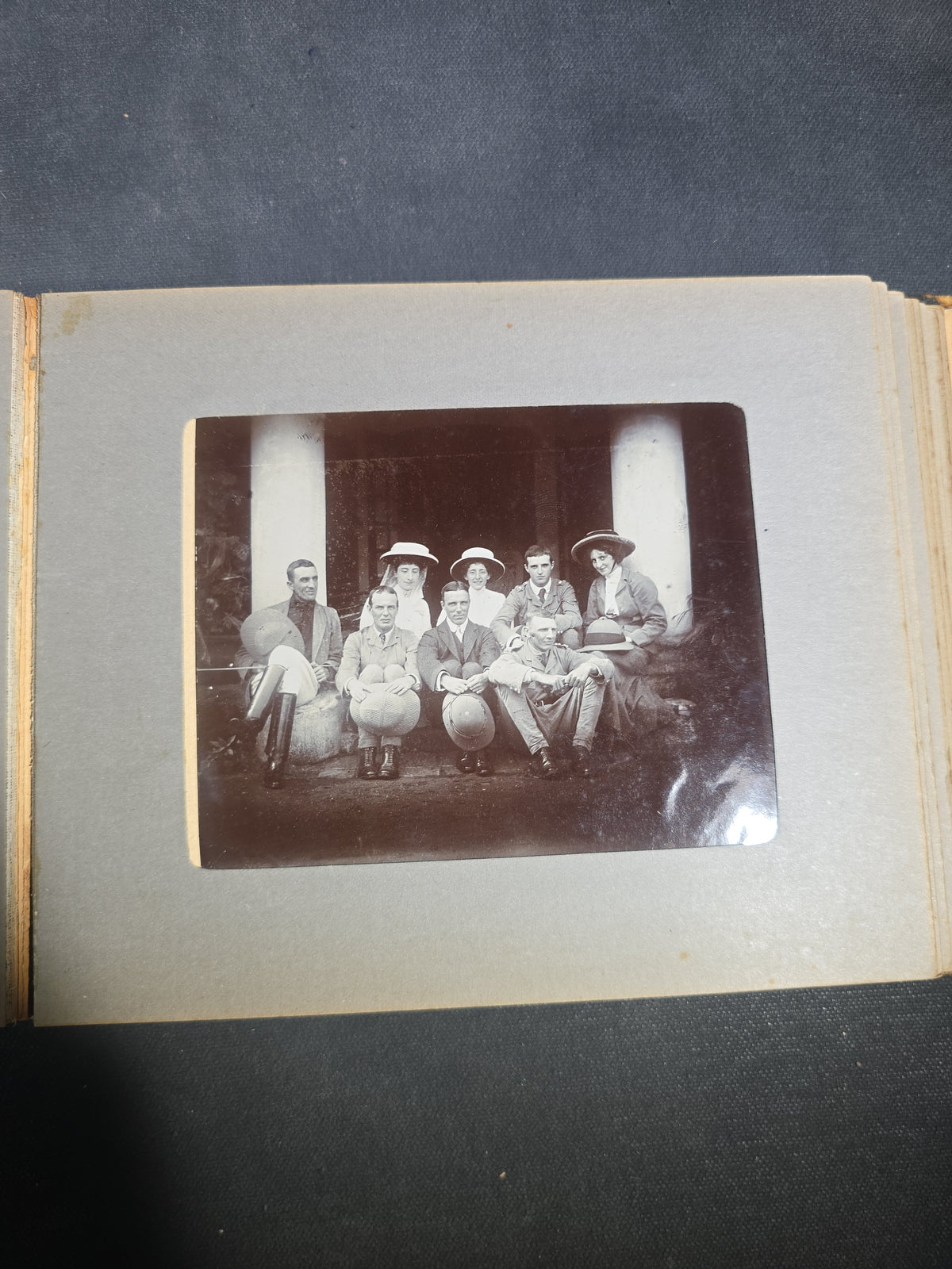 Antique Photo Album of British India Photographs including Dogs, Colonial Architecture, Encampments, and Monuments