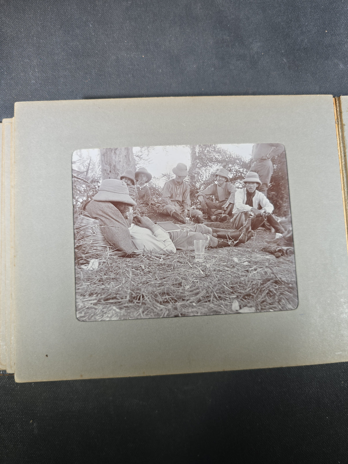 Antique Photo Album of British India Photographs including Dogs, Colonial Architecture, Encampments, and Monuments
