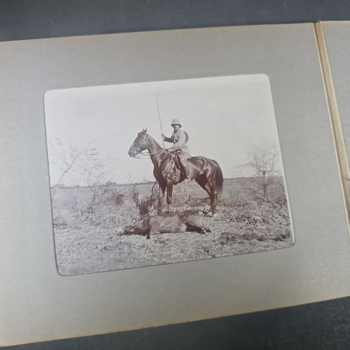Antique Photo Album of British India Photographs including Dogs, Colonial Architecture, Encampments, and Monuments