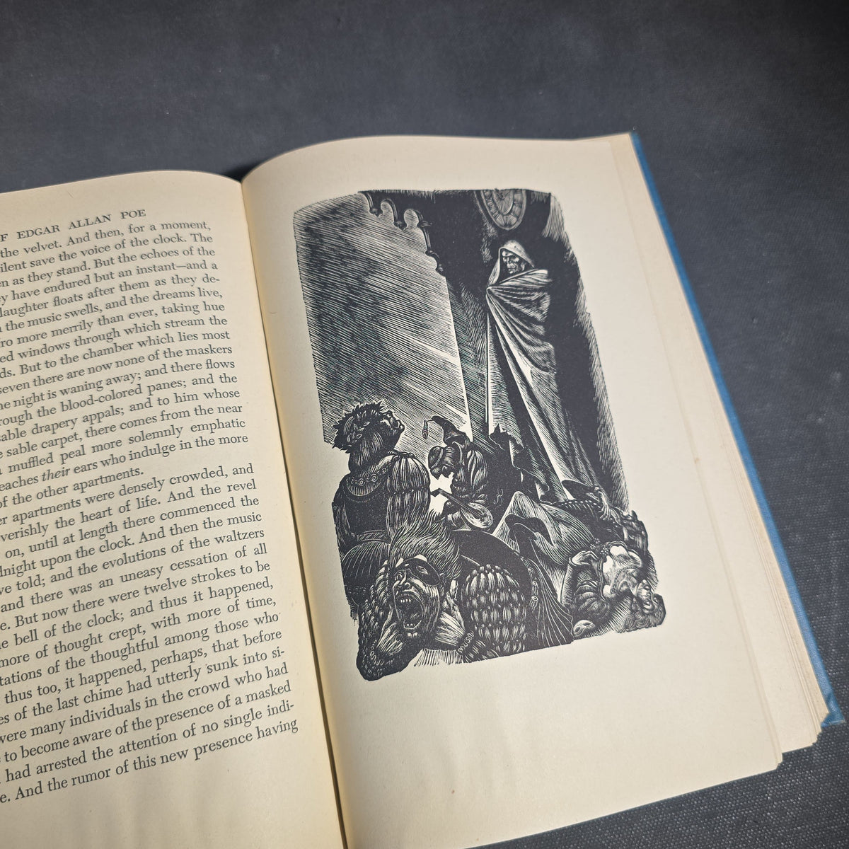 "Tales of Edgar Allan Poe" Vintage Illustrated Fiction Book by Edgar Allan Poe, Introduction by Hervey Allen, Wood Engravings by Fritz Eichenberg, Published by Random House, New York, 1944