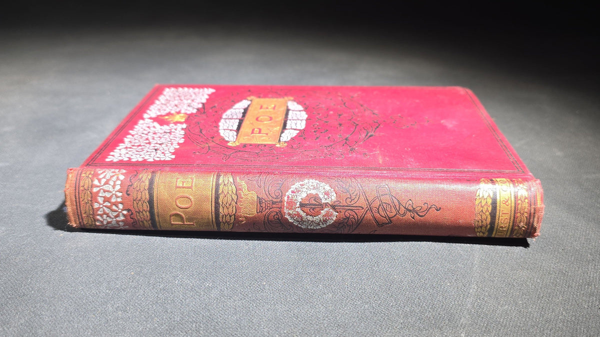 "Poems of Edgar Allan Poe" Antique Poetry Book by Edgar Allan Poe, Copyright 1882 by Henry L. Williams, Published by Hurst & Co., New York