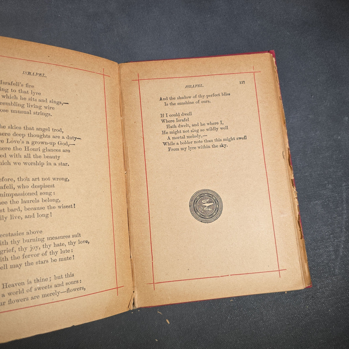 "Poems of Edgar Allan Poe" Antique Poetry Book by Edgar Allan Poe, Copyright 1882 by Henry L. Williams, Published by Hurst & Co., New York
