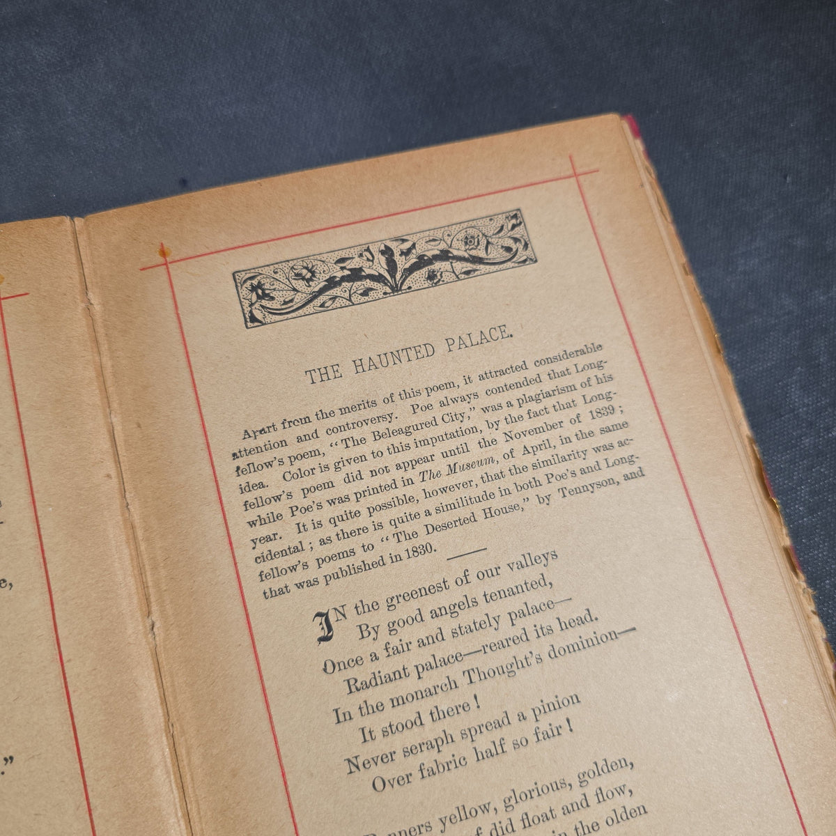 "Poems of Edgar Allan Poe" Antique Poetry Book by Edgar Allan Poe, Copyright 1882 by Henry L. Williams, Published by Hurst & Co., New York