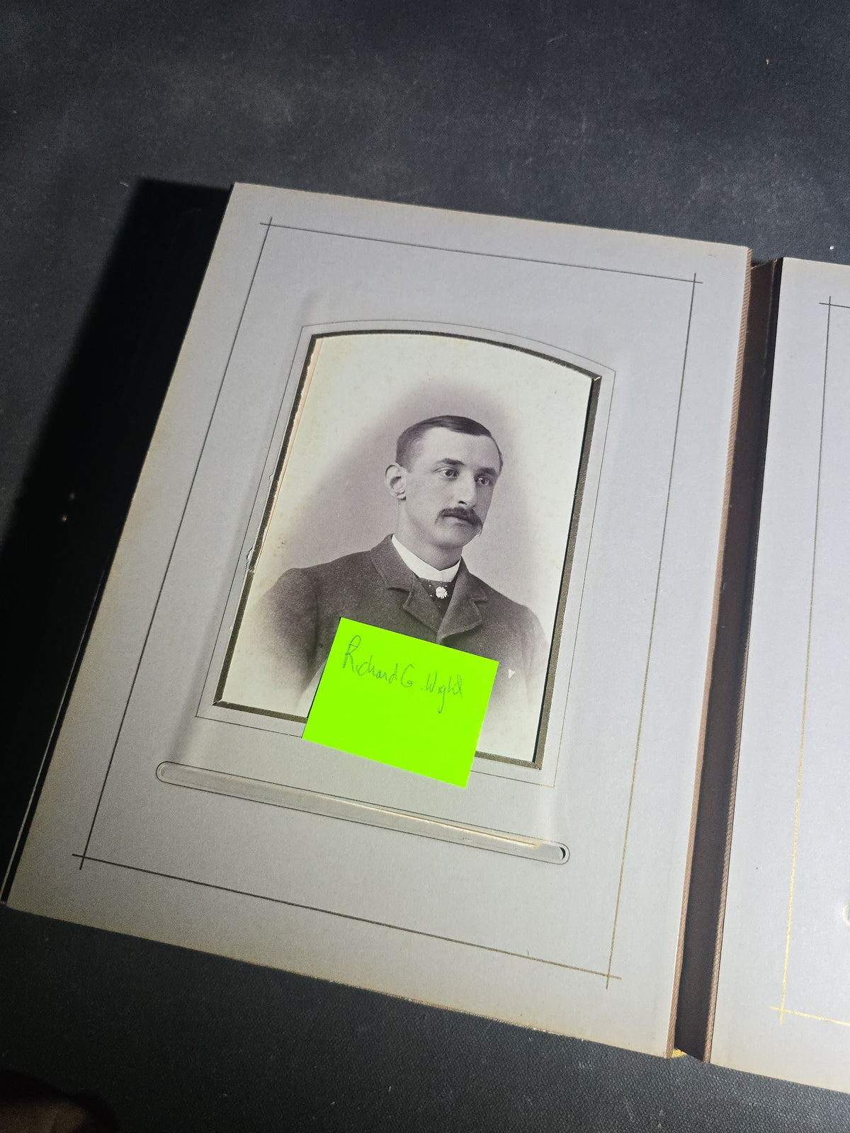 Antique Victorian Velvet Cover Photograph Album Containing Cabinet Card and C.D.V. Portraits, Mostly from Vermont, including Members of the Parker and Wight Families, Some Identified