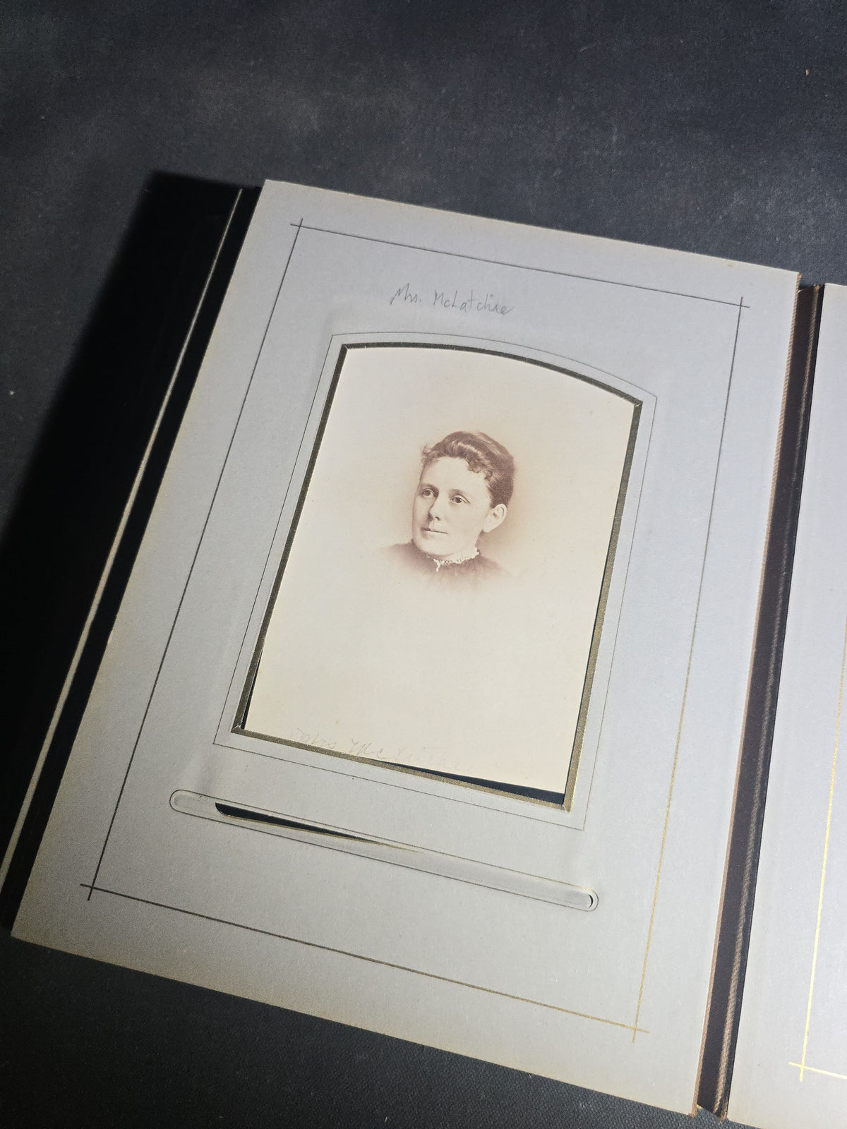Antique Victorian Velvet Cover Photograph Album Containing Cabinet Card and C.D.V. Portraits, Mostly from Vermont, including Members of the Parker and Wight Families, Some Identified