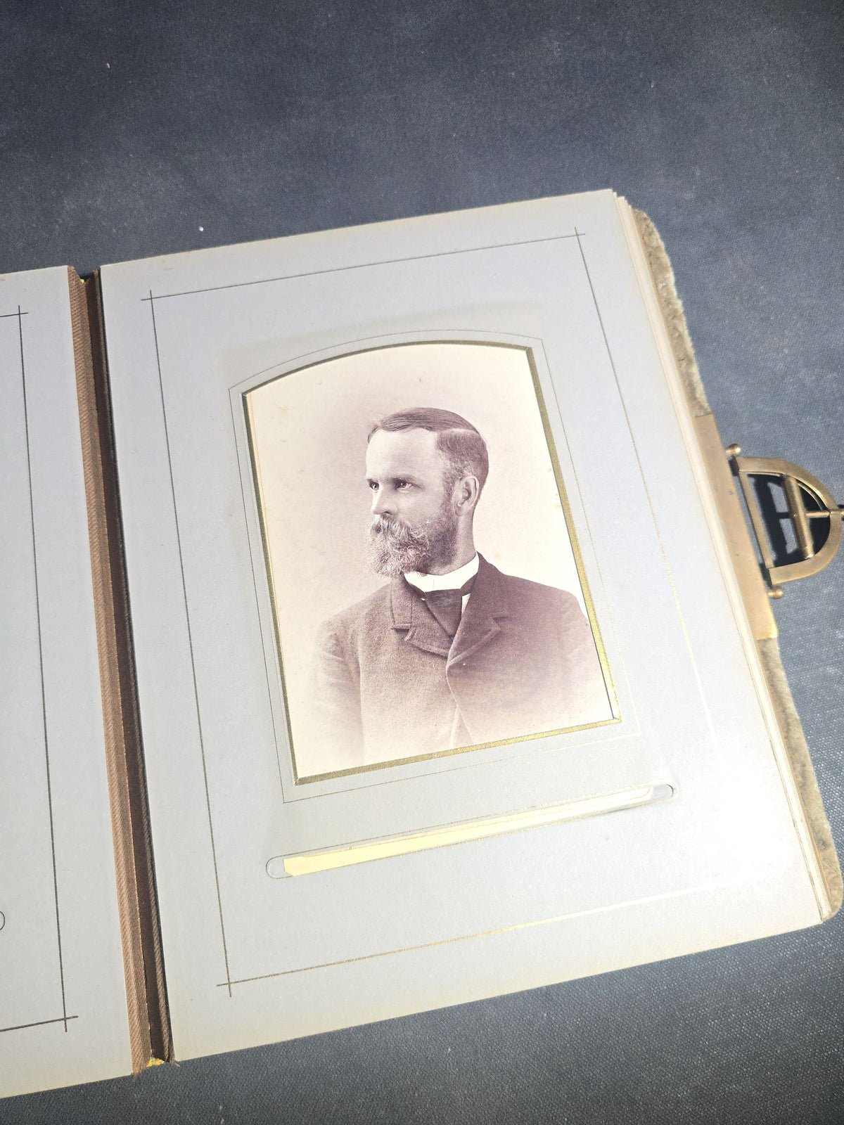 Antique Victorian Velvet Cover Photograph Album Containing Cabinet Card and C.D.V. Portraits, Mostly from Vermont, including Members of the Parker and Wight Families, Some Identified