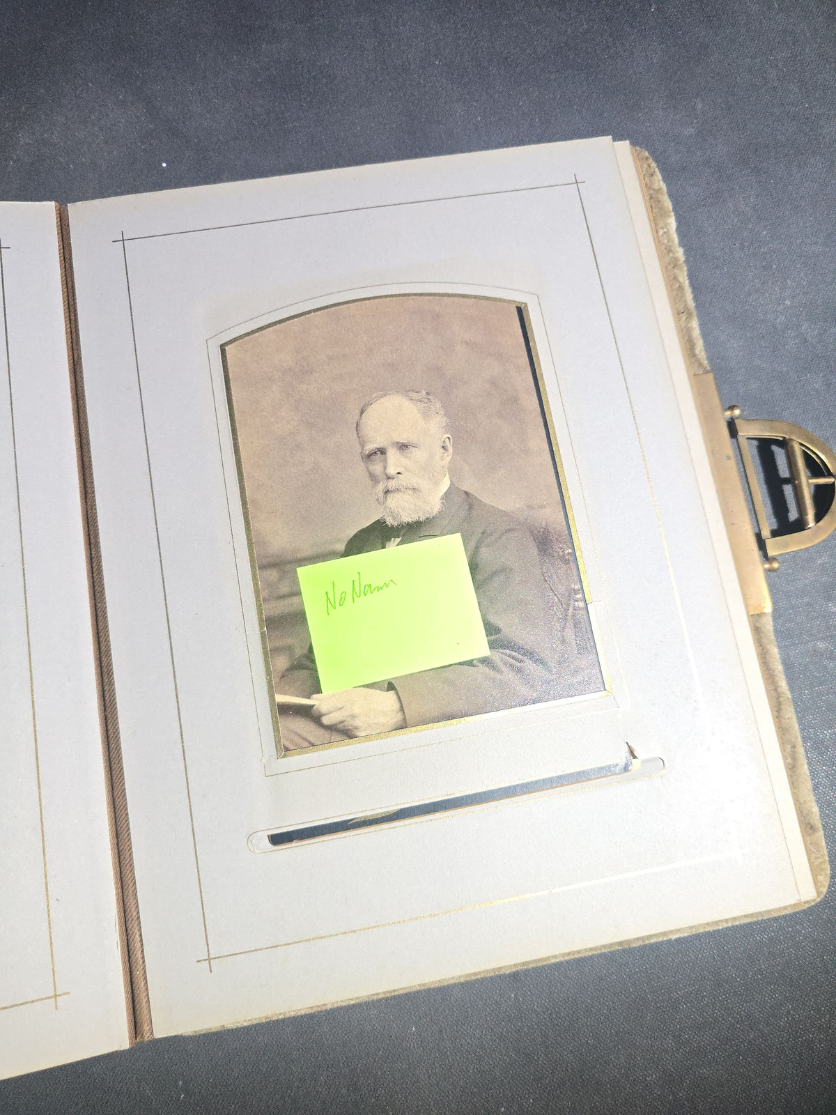 Antique Victorian Velvet Cover Photograph Album Containing Cabinet Card and C.D.V. Portraits, Mostly from Vermont, including Members of the Parker and Wight Families, Some Identified